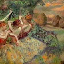 Схема вышивки «Дега Андре.Четыре танцовщицы.»