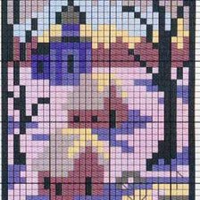 Схема вышивки «домики»