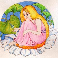 Схема вышивки «дюймовочка»