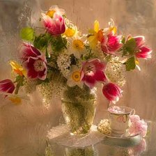 Схема вышивки «Тюльпаны»