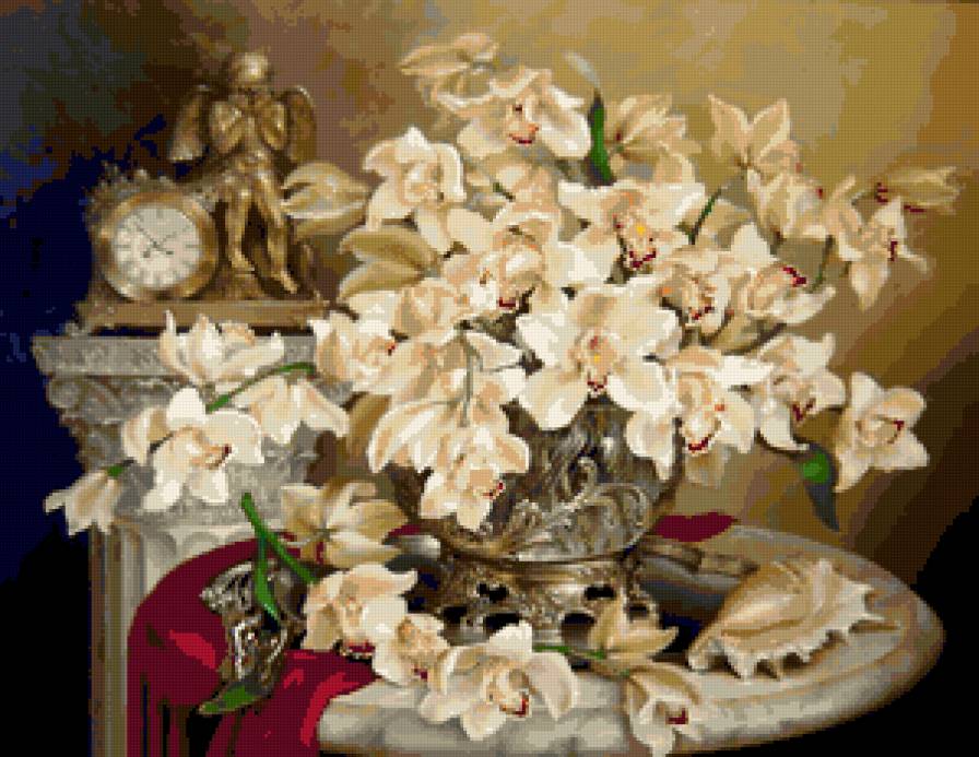 №215066 - картина, букет, цветы, натюрморт - предпросмотр