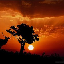 Схема вышивки «закат»