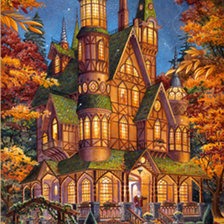 Схема вышивки «замок»