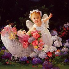 Схема вышивки «ангелочек»