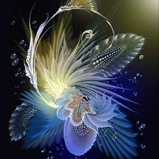 Схема вышивки «узоры на стекле»