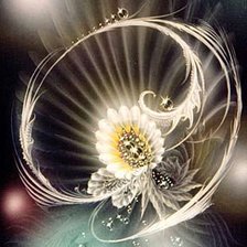 Схема вышивки «узоры на стекле»