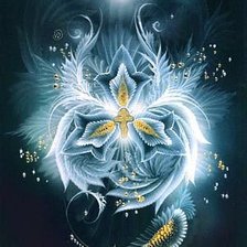 Схема вышивки «узоры на стекле»