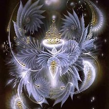 Схема вышивки «узоры на стекле»