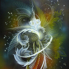 Схема вышивки «узоры на стекле»