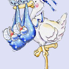 Схема вышивки «Добрый аист»