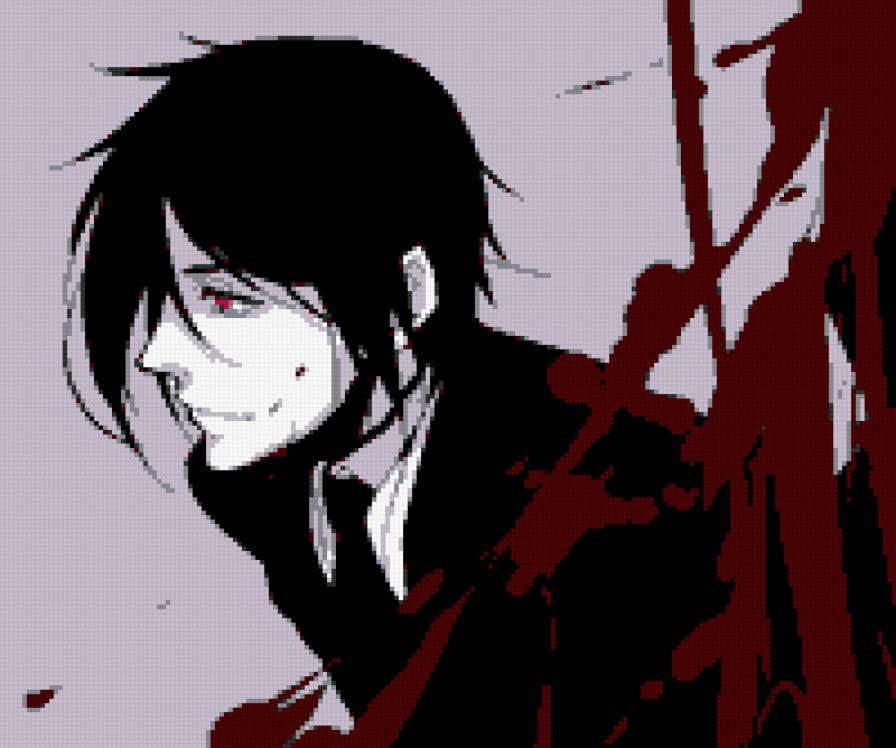 Себастьян в крови - kuroshitsuji, аниме, себастьян михаэлис, темный дворецкий, кровь - предпросмотр