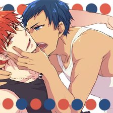 Схема вышивки «Дайки и Кагами»