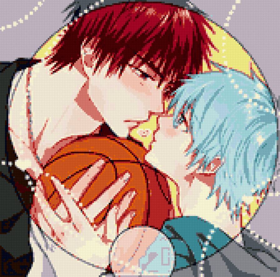 Куроко и Кагами - kuroko no basuke, яой, баскетбол куроко, yaoi, аниме - предпросмотр