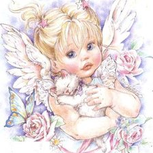 Схема вышивки «ангелочек»