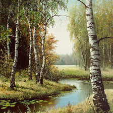 Схема вышивки «Березы»