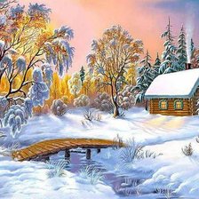 Схема вышивки «ЗИМНИЙ ПЕЙЗАЖ»