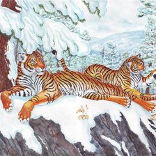 Схема вышивки «ТИГРЫ»