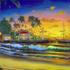 Схема вышивки «Гавайи»