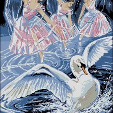 Схема вышивки «Танец лебедей»