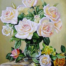 Схема вышивки «букет из роз»