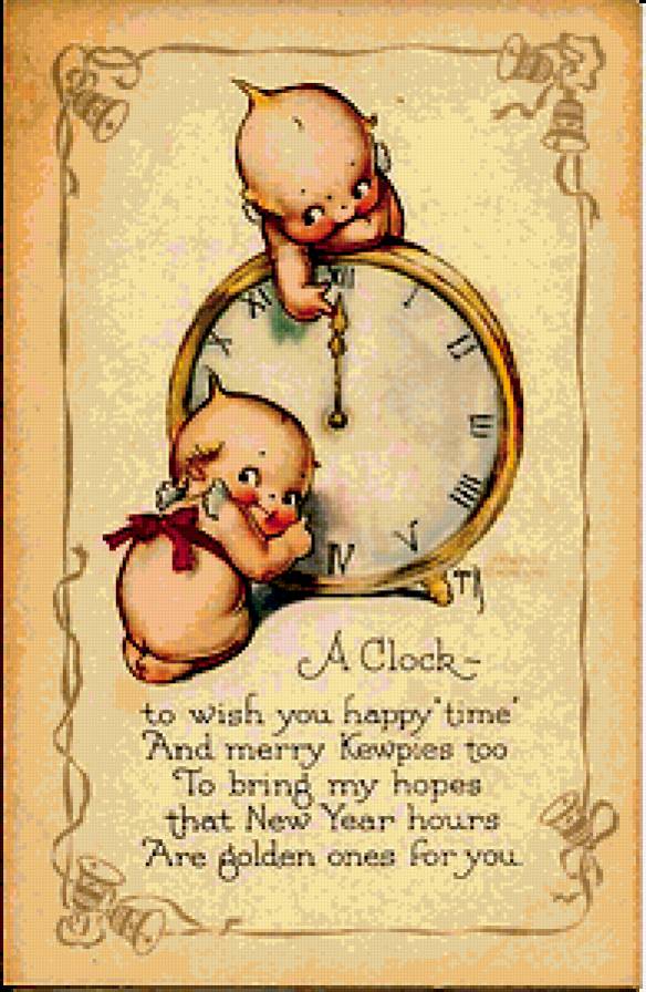 Ангелочки - ангелочки, купидон, старые открытки, ангел, херувим, ангелочек - предпросмотр