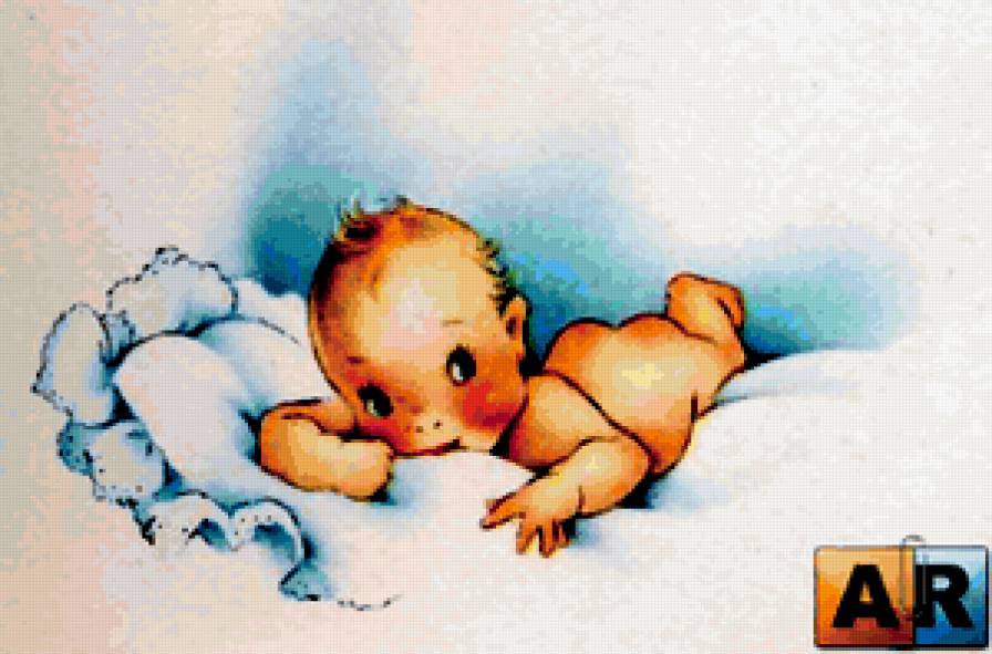 Ангелочек - херувим, амурчик, ребенок, ангел, ангелочек, купидон, малыш, дитя - предпросмотр