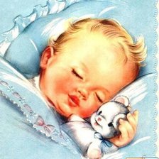 Схема вышивки «Малыш с мишуткой»