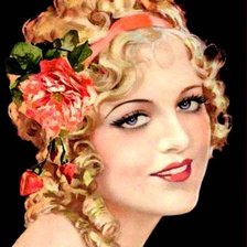 Схема вышивки «Дама в розах»