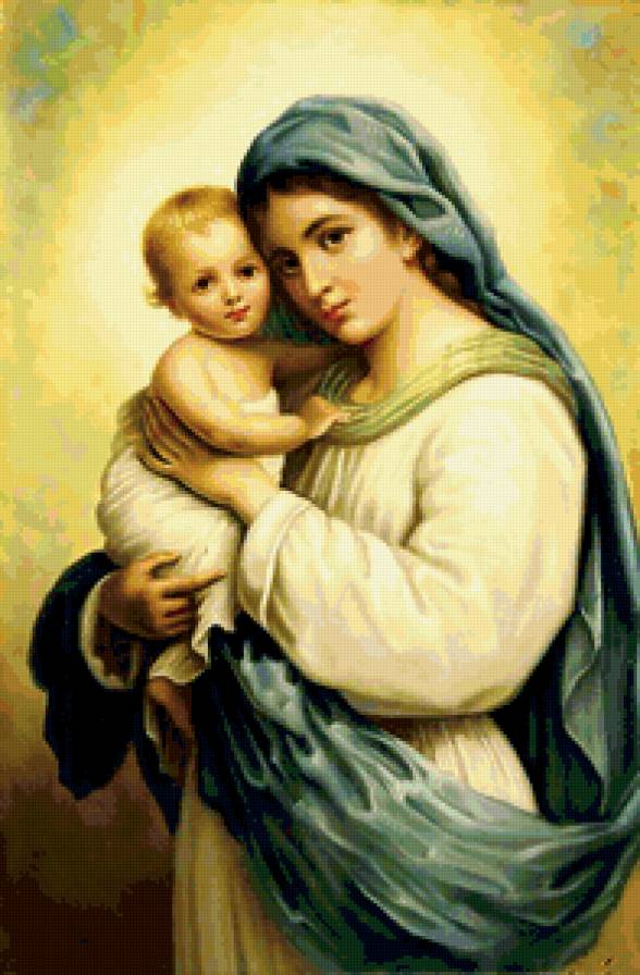 Дева Мария и дитя - мать, дитя, иконы, религия, святые - предпросмотр