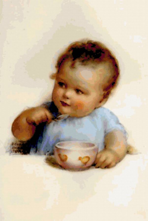 Дитя - дитя, дети, живопись, малыш, ребенок - предпросмотр