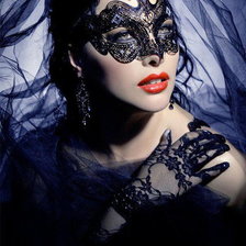 Схема вышивки «Дама в маске»