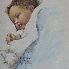 Схема вышивки «Малыш с мишуткой»