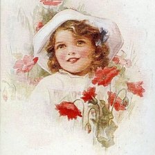 Схема вышивки «Девочка с маками»