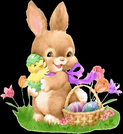 ПАСХА - яйцо, цыпленок, пасха, праздники, цветы, корзина, зайчик - оригинал