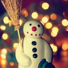 Схема вышивки «Снеговик»