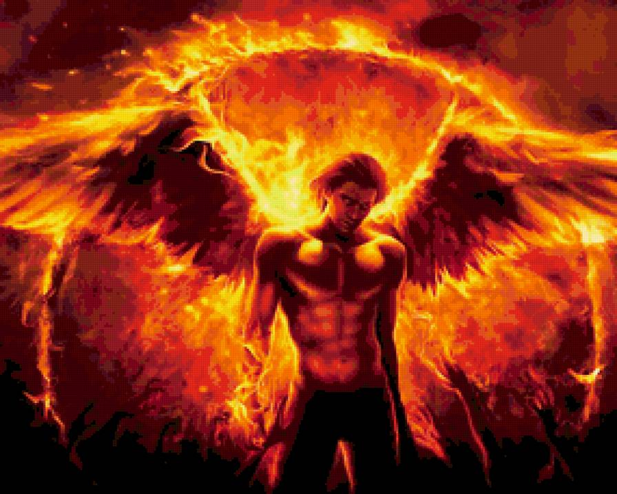 Огненный ангел - ангел, огненный, мужчина - предпросмотр