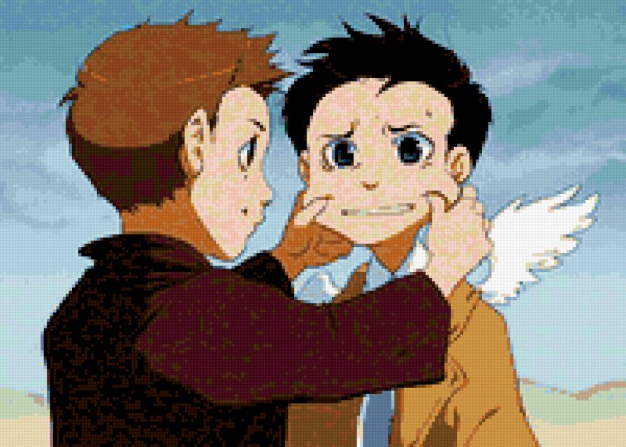 Кас и Дин - кастиил, ангел, охотник, дин винчестер - предпросмотр