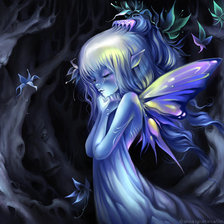 Схема вышивки «голубая фея»