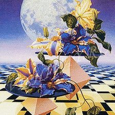 Схема вышивки «Геометрия и вьюнок»