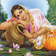 Схема вышивки «индианка»