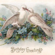 Схема вышивки «Голубки»