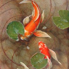 Схема вышивки «кои»