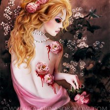 Схема вышивки «девушка»