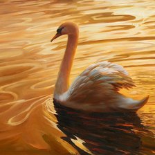 Закат на озере.