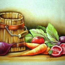 Схема вышивки «Натюрморт с овощами»