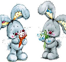 Схема вышивки «зайки»