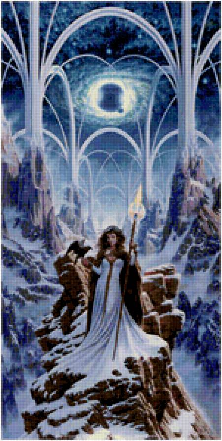 Джонатан Эрла Баузера - фея, горы, современные художники, орел, снег, правительница - предпросмотр