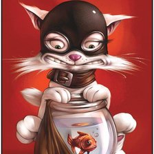 Схема вышивки «злобный котик»