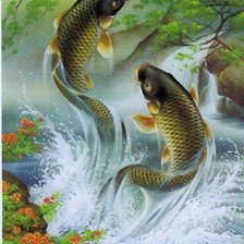 Схема вышивки «волшебные рыбки»