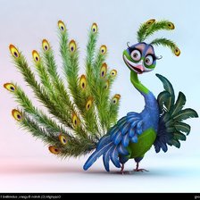 Схема вышивки «павлин»